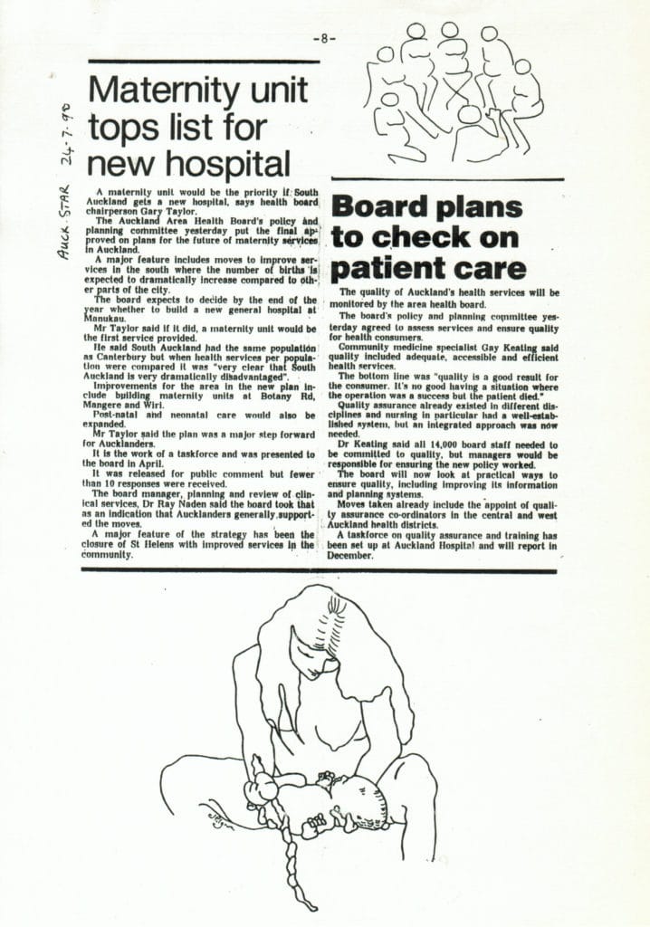 One of the pages from the first MSCC newsletter