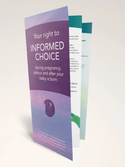 MSCC's 'Your Right to Informed Choice' pamphlet showing the front cover and a peek of the inside